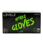 Level 3 Nitrile Gloves 100 Pcs - Lime [M]